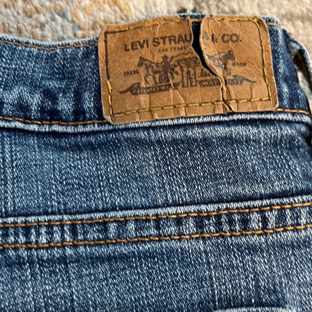 Levi’s Blue Straight 505 Cut-off Capri Jeans - Picture 10 of 15